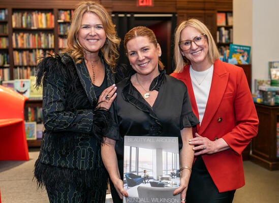 Kendall Wilkinson with Miriam Silver Verga and Hillary Kaplan of Mimi & Hill Interiors
