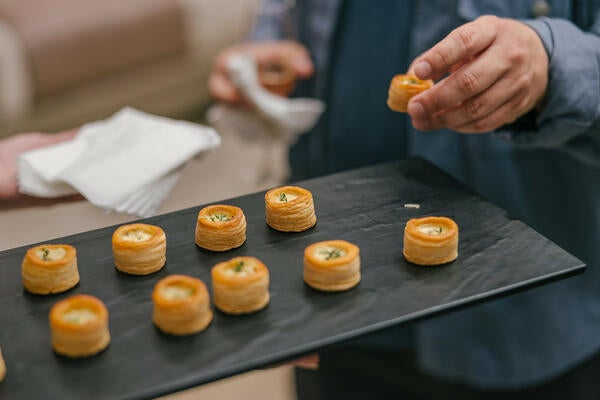 Guests enjoyed light bites