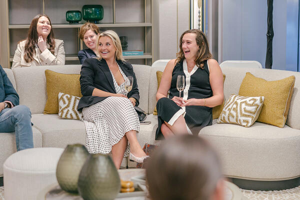 Guests enjoying the conversation