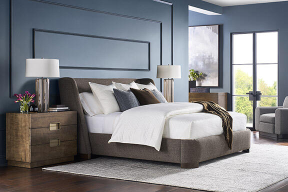 Handsome from every perspective, the Splendor stocked nightstand complements any statement bed