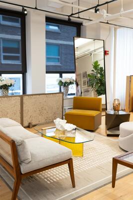Seating area at the Rottet Collection New York showroom