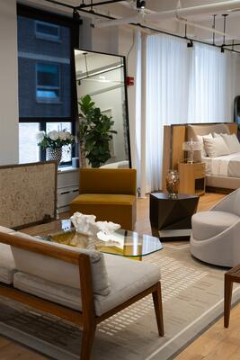 Seating area at the Rottet Collection New York showroom