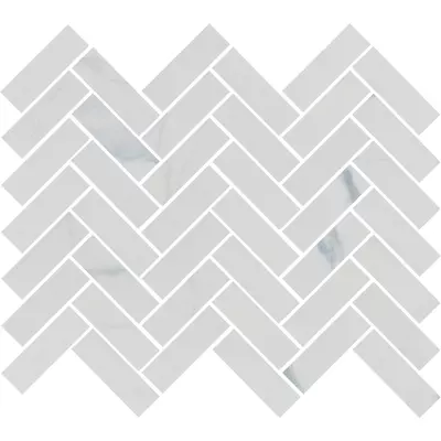 Laura Park Watercolor Marble Herringbone porcelain mosaic wall and floor tile (684324)