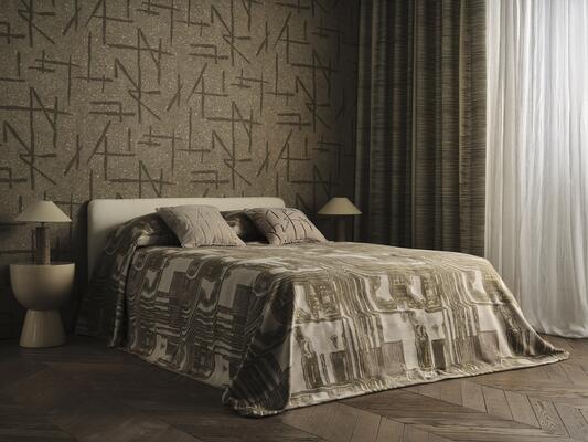 Dolmens wallpaper, Kiva and Chaco fabrics