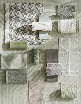 Selection of Kasuri fabrics and wallpapers