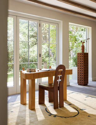 The Arnie desk adds a stylish sensibility to any workspace