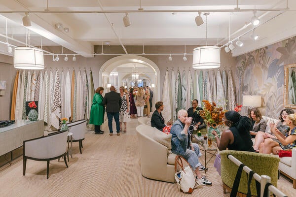 The showroom was designed in partnership with interior designer and architect David Frazier