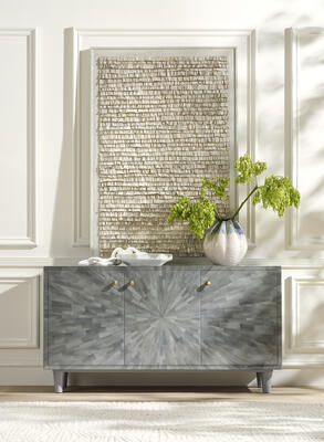 Torian buffet, Bradshaw wall decor, Merritt bowl, Judson object
