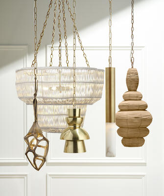 Lachlan pendant, Sherwood pendant, Conley pendant, Francesca pendant, Noemi chandelier