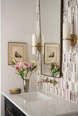 Salon sconces and Sonnett dressing mirror