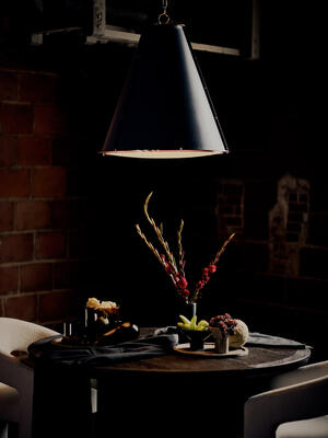 French Maid chandelier in Slate