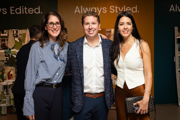 Kravet’s Megan Brakefield and Daniel Kravet with Anelle Gandelman