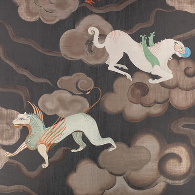 Chimera wallcovering in Ember