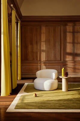 Rook rug in Green Olive