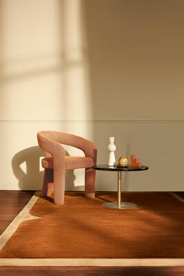 Rook rug in Terracotta