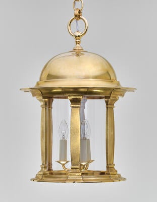 Wimborne lantern: Made from brass with an antiqued finish