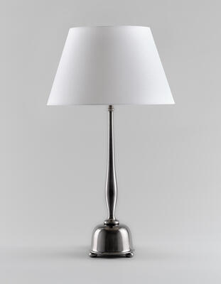 Hayling table lamp: Made from solid cast brass with an antiqued nickel finish