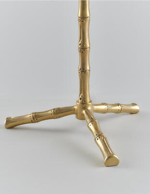 Silchester bamboo table lamp: With finely cast brass bamboo detailing and tripod feet