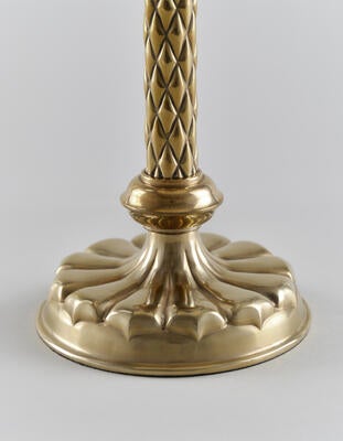 Bedwyn candlestick table lamp: Master craftsmen use the art of lost-wax casting to make this lamp