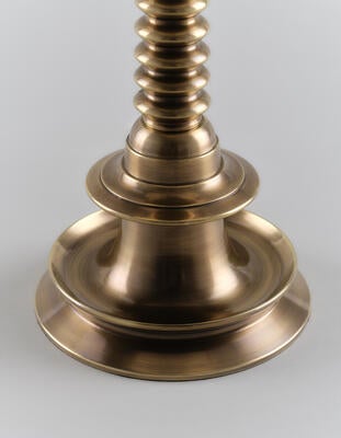 Shilton candlestick table lamp: Made from solid cast brass with an antiqued brass finish