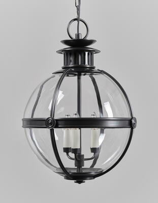 Salton globe lantern: Supplied with a chain; a fixed-rod kit can be ordered separately 