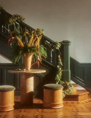 Liven up your holiday decor with this colorful fresh-cut garland 