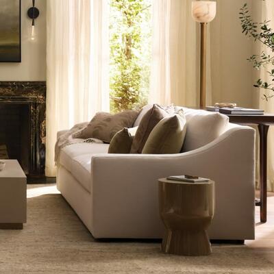 The Ashby sofa’s laid-back, midcentury style blends seamlessly with any aesthetic