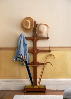 Keep coats, hats, and more grab-and-go necessities in one place with the Reynolds coat rack