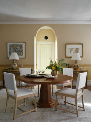 The bestselling Haven oak dining table is now available in a darker maple finish