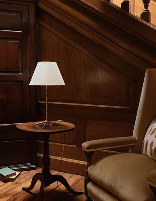 Silchester bamboo table lamp: Inspired by a French antique floor-light design from the 1940s