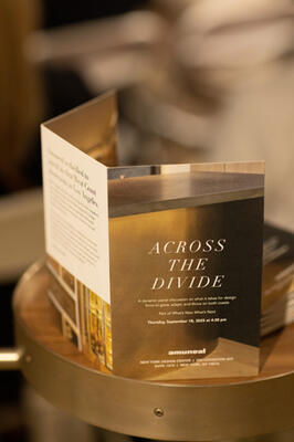 Amuneal’s What’s New, What’s Next panel was titled “Across the Divide: What It Takes for Design Firms to  Grow, Adapt and Thrive on Both Coasts”