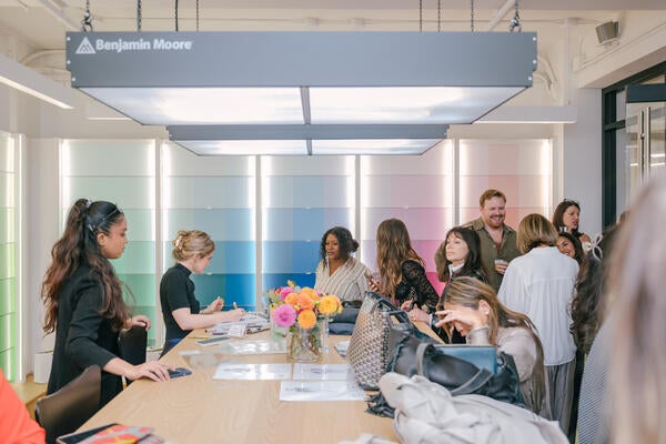 Design ambassador Abigail Marcelo has her portrait drawn