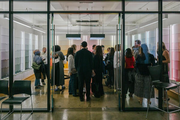 Designers flocked to the sample room within the Benjamin Moore showroom