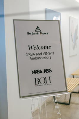 BOH and NKBA welcomed WNWN design ambassadors to a luncheon in the Benjamin Moore showroom