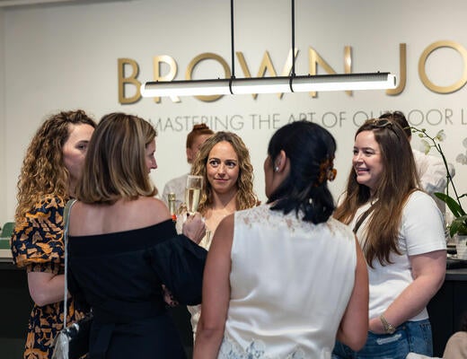 More than 60 guests attended the panel in Brown Jordan’s showroom