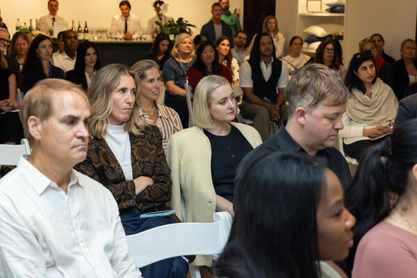 Attendees listened to the conversation