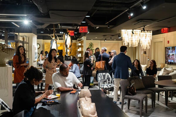 More than 50 guests gathered in Eichholtz’s Manhattan showroom to celebrate collaboration