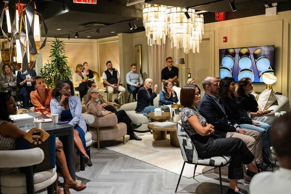 More than 50 guests attended the conversation about collaboration in its many forms