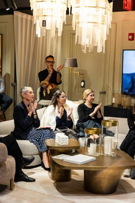 Guests were excited to learn about Jenkins’s upcoming lighting line