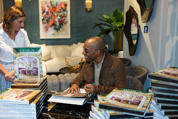 Corey Damen Jenkins signed copies of his new book, “Design Reimagined”