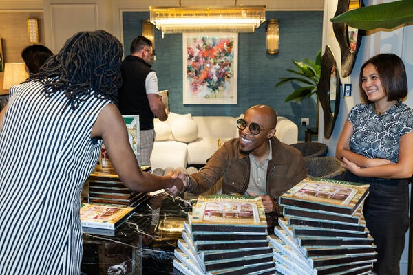 Corey Damen Jenkins signed copies of his new book, “Design Reimagined”