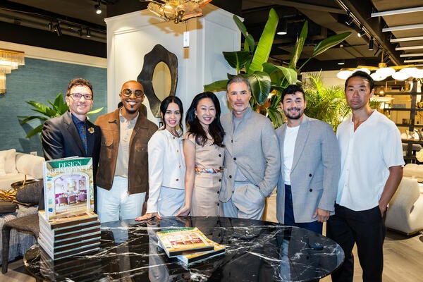 Panelists Corey Damen Jenkins, Vanessa Deleon and Edwin van der Gun with members of the Eichholtz team