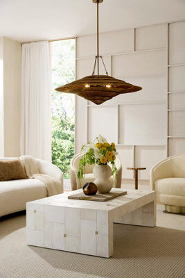 Lexa pendant, Madelyn coffee table, Aljona swivel chair, Mabel accent table, Kellen tray, Kayli vase