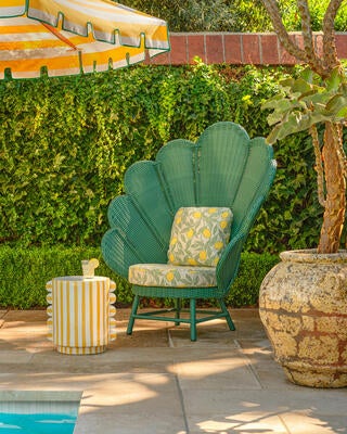 Nima lounge chair, Betsy stool