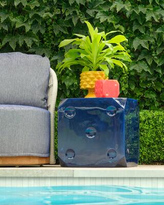 Rae accent table, Idina swivel lounge chair, Leela bowl