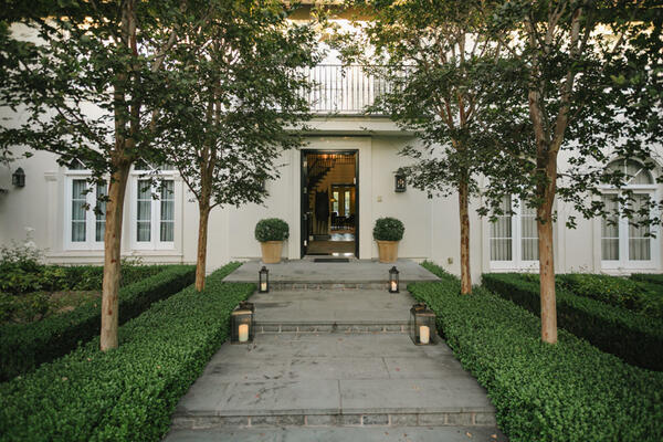 The entrance to the house