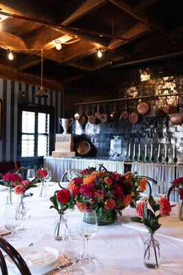 Flowers were provided by Floreal