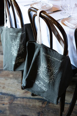 Guests left with gift bags from Regina Andrew