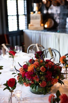 Flowers were provided by Floreal