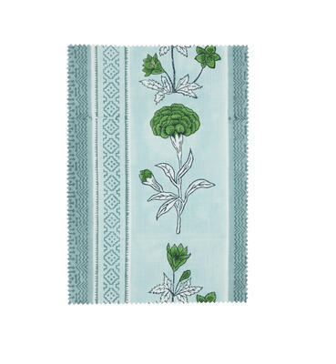 Hazel Sky block printed fabric